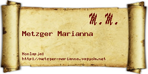 Metzger Marianna névjegykártya